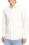 Theory Irving Structure Knit Button-up Shirt In Neutral