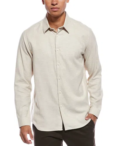 Theory Irving Twill Shirt In Brown