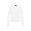 Theory Crewneck Knitted Sweater In Feather Cashmere In White