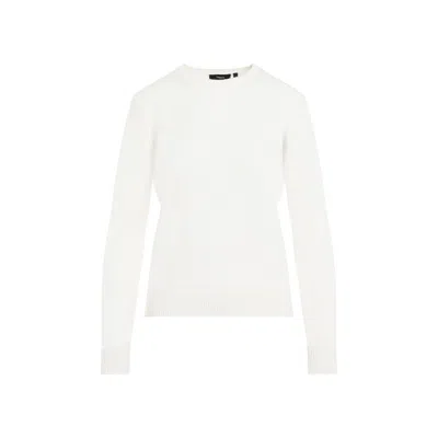 THEORY THEORY IVORY CASHMERE SWEATER