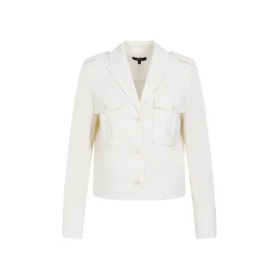 Theory Ivory Wool Boxy Jacket