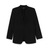 Theory Rolled-sleeve Shawl Collar One-button Jacket In Black