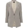 Theory Etiennette Stretch-wool Blazer In Gray