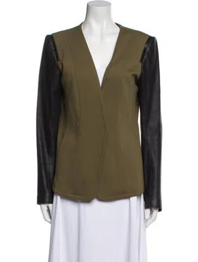 Pre-owned Theory Jacket In Green