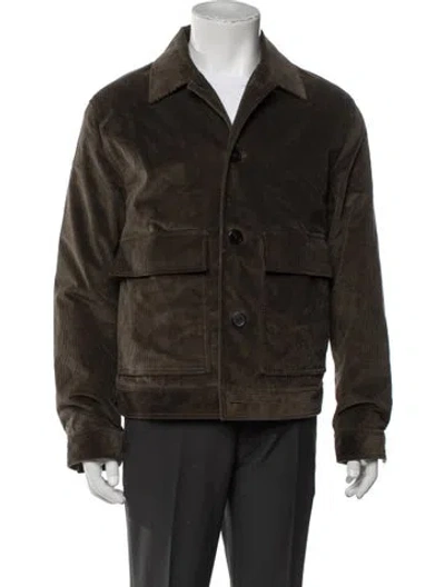 Pre-owned Theory Jacket In Green