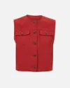 Theory Fitted Sleeveless Linen Vest