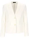 Theory White Buttoned Jacket With Pockets