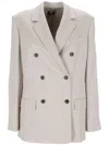 Theory Doppelreihiger Blazer Aus Twill In Neutral