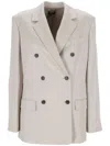Theory Doppelreihiger Blazer Aus Twill In Beige