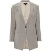 Theory Etiennette Stretch-wool Blazer In Grey