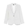 Theory Admiral Crepe One-button Staple Blazer In Multicolor