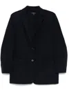 Theory Navy Blue Wool Cashmere Blazer In New Navy