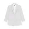 Theory Relax Blazer In Admiral Crepe In Silver