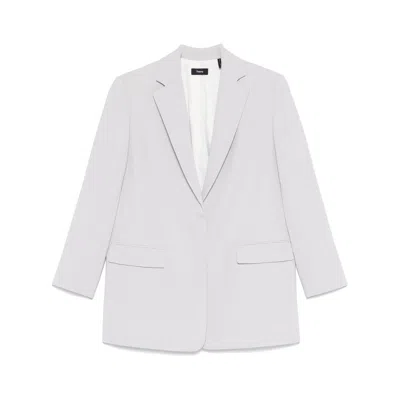 Theory Jackets Silver In Blue