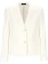 Theory White Buttoned Jacket With Pockets In White