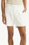 Theory Jarin Linen Blend Shorts In Ivory