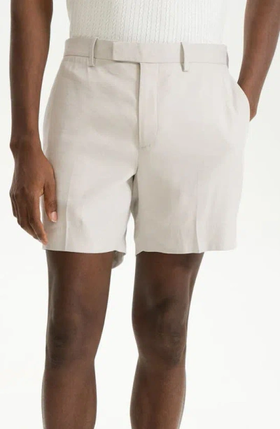 Theory Jarin Linen Blend Shorts In White