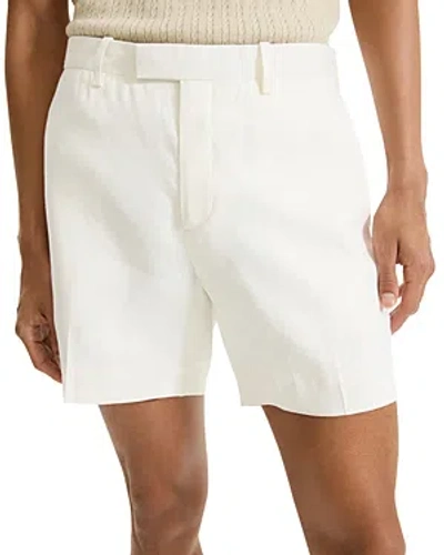 Theory Jarin Linen Blend Shorts In Ivory