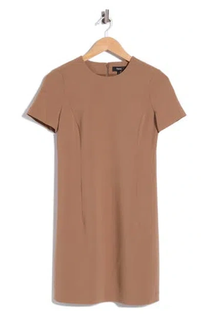 Theory Jatinn Crepe Minidress In Brown