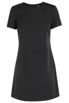 Theory Jatinn Traceable Wool Dress In Black