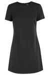 Theory Jatinn Traceable Wool Dress In Black