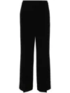 Theory Wide Pull On Admiral Crepe Trouser In 001 Black