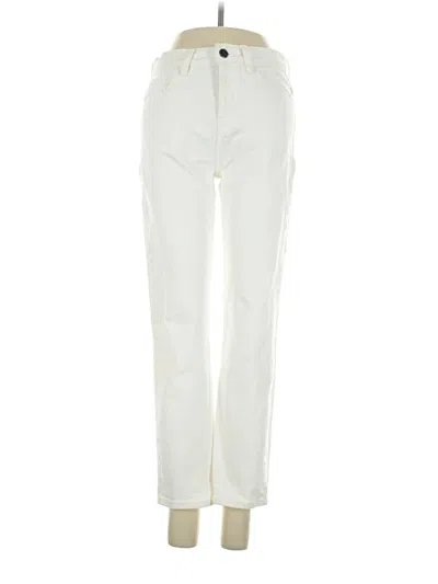 Pre-owned Theory Jeans In Ivory