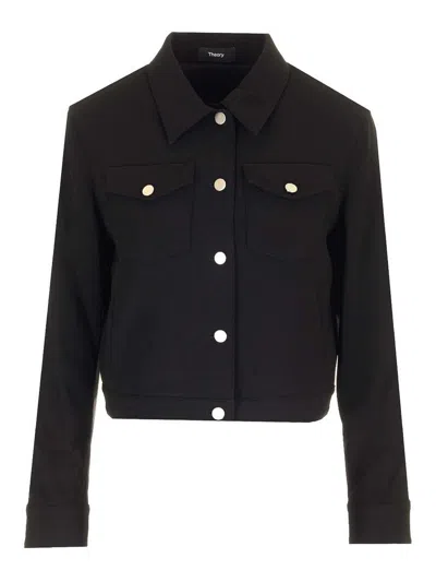 Theory Jersey Jacket In Black