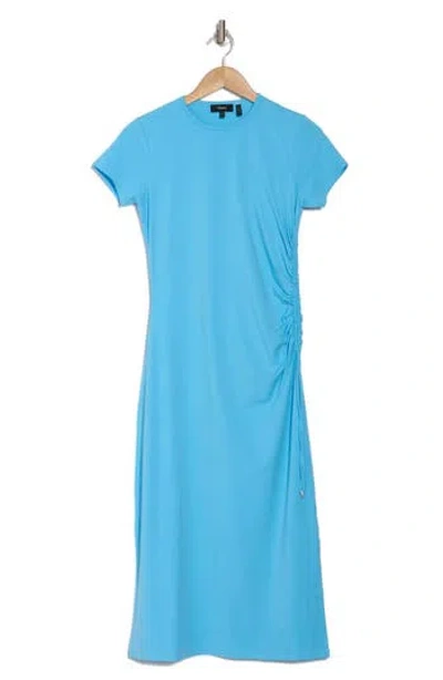 Theory Jilaena Rubric Ruched T-shirt Dress In Blue