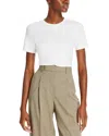 Theory Johnna Pima Cotton Tee In White