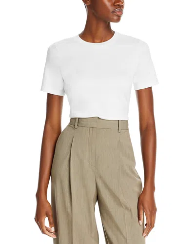 Theory Johnna Pima Cotton Tee In White