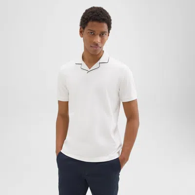 Theory Men's Tailor Relay Jersey Polo Shirt In White