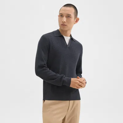 Theory Johnny Collar Sweater In Merino Wool In New Pestle Melange
