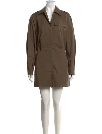 Pre-owned Theory Jumpsuit In Brown