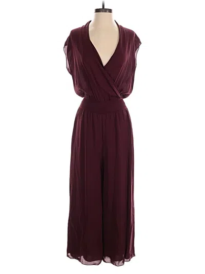 Pre-owned Theory Jumpsuit In Burgundy