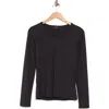 Theory Junia Long Sleeve Pima Cotton T-shirt In Blue
