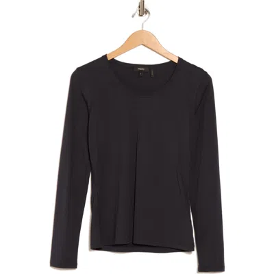Theory Junia Long Sleeve Pima Cotton T-shirt