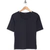 Theory Tiny Apex Organic Pima Cotton T-shirt In Nocturne Navy