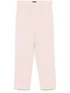 Theory Treeca Cropped Trousers With Elasticated Waist In Pink