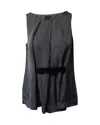 Theory Kana Sleeveless Blouse In Grey Viscose In Grey