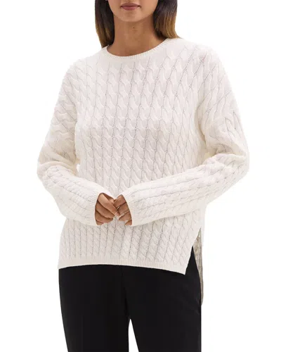 THEORY KARENIA CABLE KNIT WOOL & CASHMERE-BLEND SWEATER