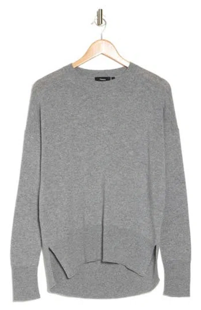 Theory Karenia Cashmere Pullover Sweater In Gray