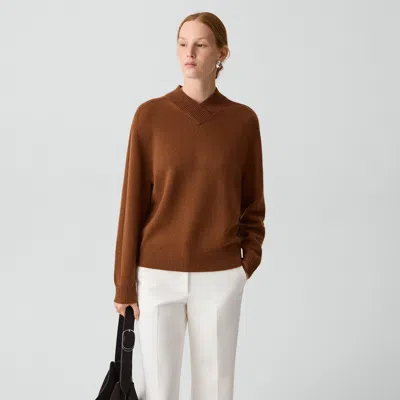 Theory Karenia Sweater In Cashmere In Brown