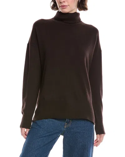 Theory Karenia Turtleneck Cashmere Sweater In Brown
