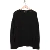 Theory Karenia Wool & Cashmere Crewneck Sweater In Charcoal Multi