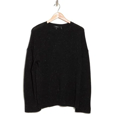 Theory Karenia Wool & Cashmere Crewneck Sweater In Charcoal Multi