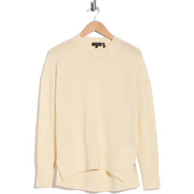 Theory Karenia Wool Blend Crewneck Sweater In Neutral