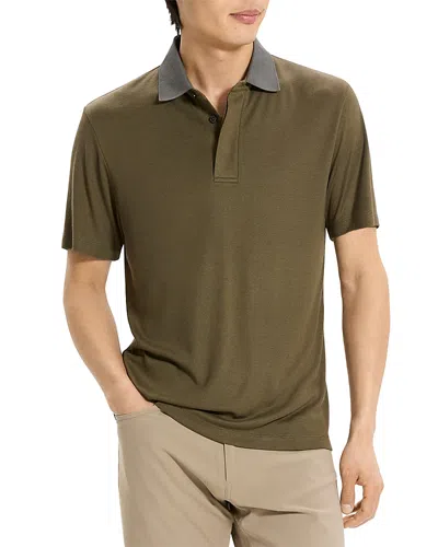 Theory Kayser Modal Jersey Polo In Green
