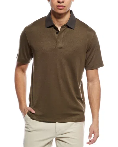 Theory Kayser Polo Shirt In Brown