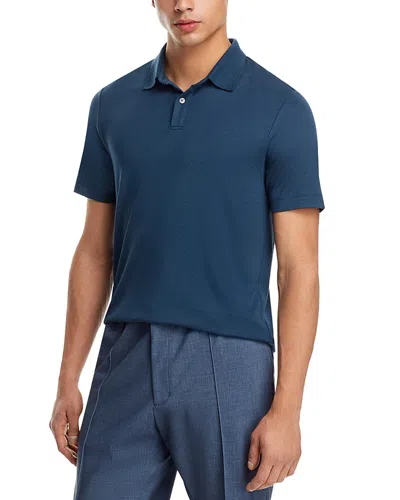 Theory Kayser Short Sleeve Polo In Deep Sea